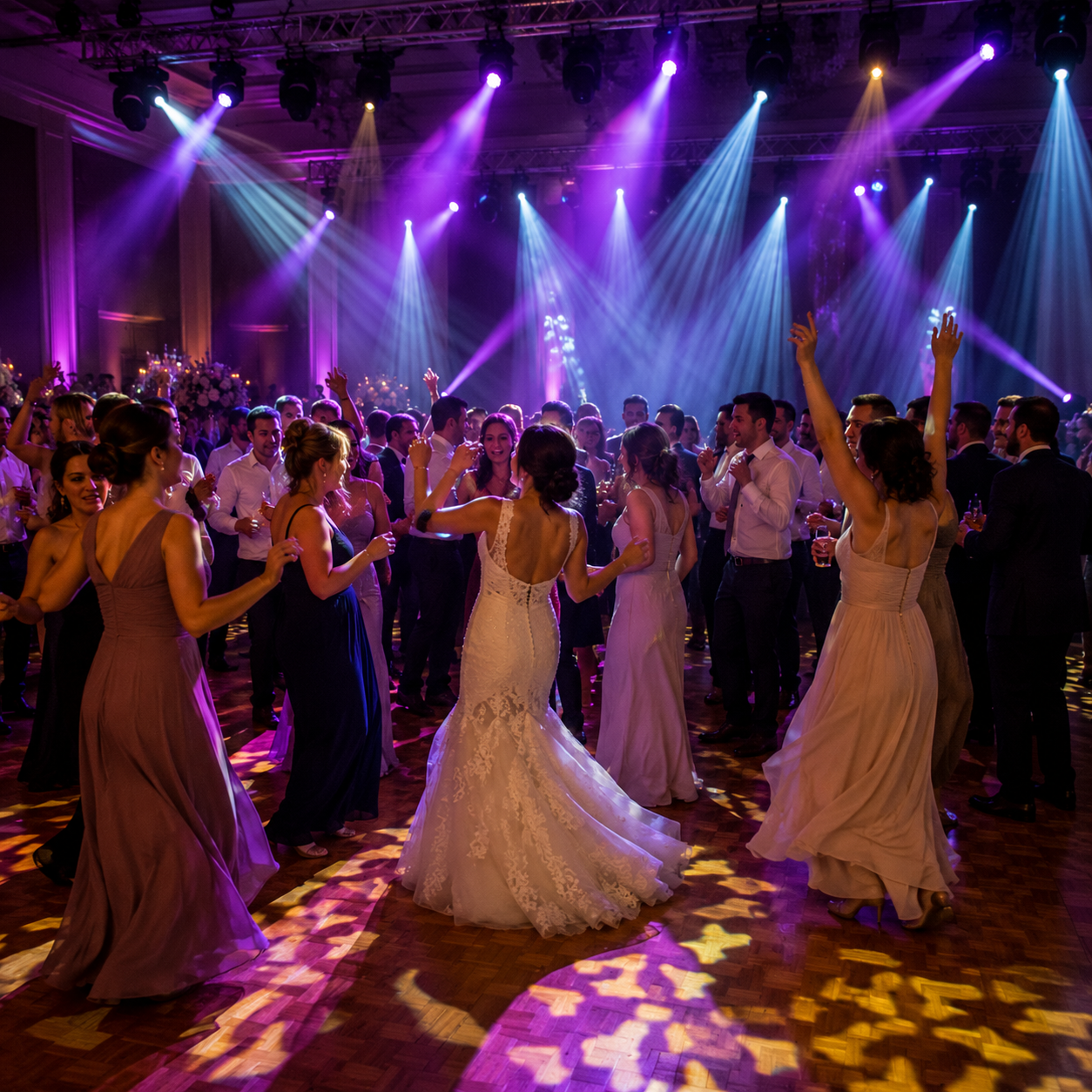 wedding dance floor lighting